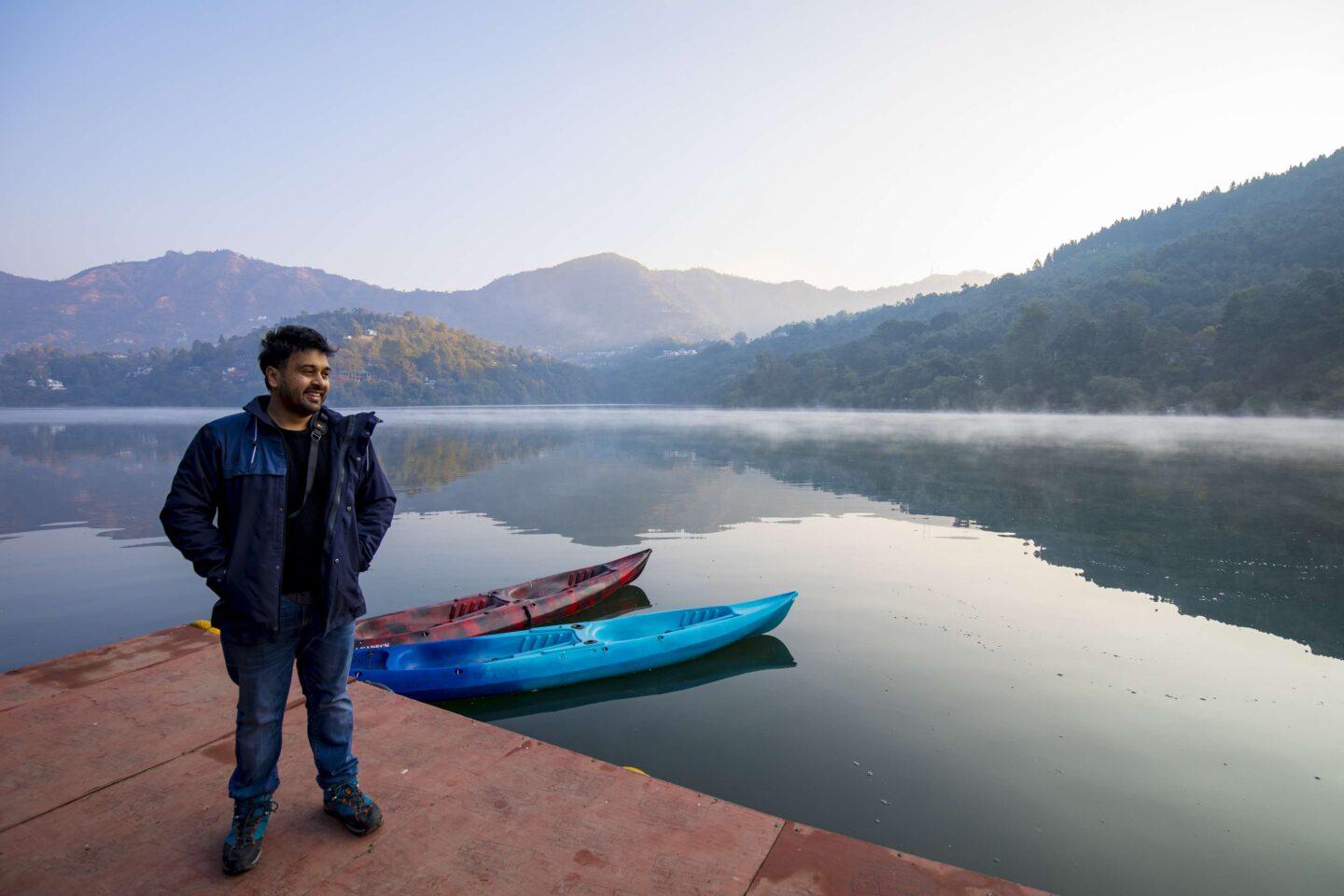 Me, on a lake, not my 34th birthday