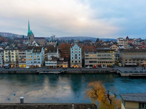 One of my favorite views of Zurich riverscape where i visited often to improve my mental health